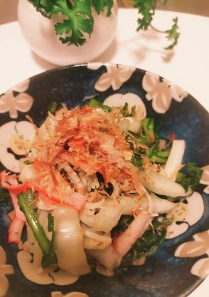 簡単すぎる 白菜と春菊の和風サラダ-レシピのメイン写真