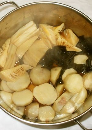 たけのこ・里芋・昆布の煮物♪咳に簡単薬膳-レシピのメイン写真