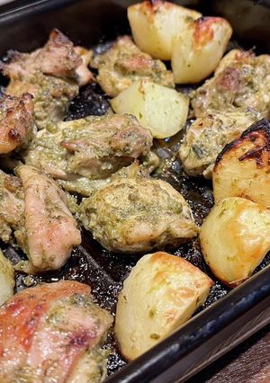 鶏もも肉とじゃがいものバジルソテー-レシピのメイン写真