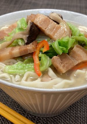 沖縄ラフテーで肉野菜そば-レシピのメイン写真