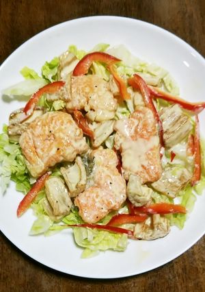 【食改】さけマヨれんこん入り-レシピのメイン写真