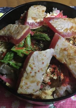 マグロのガーリックたたきちらし-レシピのメイン写真