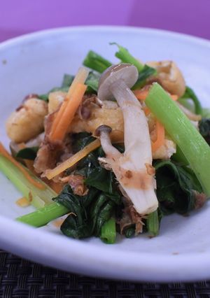 レンジで小松菜の煮びたし-レシピのメイン写真