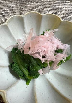 春色！春菊のお浸し-レシピのメイン写真