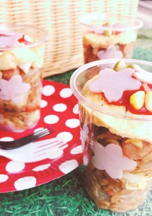 くっつかない！お弁当にカップオム焼きそば-レシピのメイン写真
