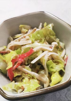 副菜に☆コクうま♪キャベツの和風サラダ-レシピのメイン写真