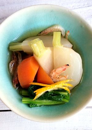 糖尿病レシピ：干しえびとカブのさっぱり煮-レシピのメイン写真