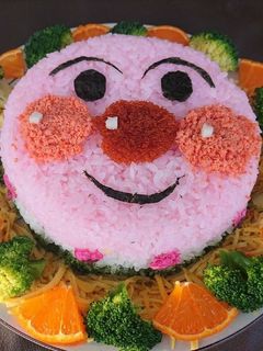 アンパンマンと一緒にひな祭り♪押し寿司-レシピのメイン写真