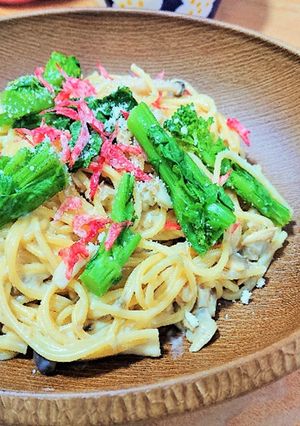 菜の花のクリームパスタ-レシピのメイン写真