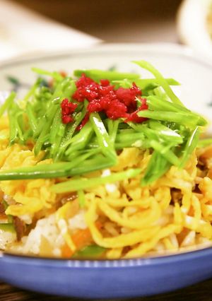 ハレの日に！絹さやかきまでご飯【食遺産】-レシピのメイン写真