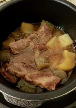 電気圧力鍋で、豚肉と大根の煮物-レシピのメイン写真