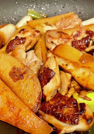 鶏肉と新じゃがの梅酢焼き-レシピのメイン写真