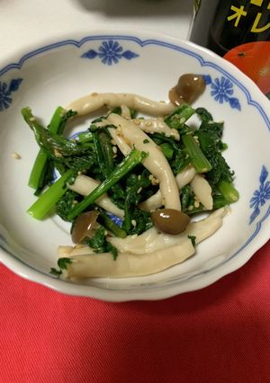 春菊としめじの胡麻和え-レシピのメイン写真