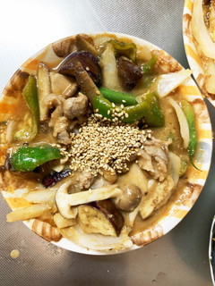 簡単きな粉梅ソース味豚こま大根青椒肉絲風-レシピのメイン写真