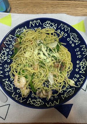 海老とブロッコリーのパスタ-レシピのメイン写真