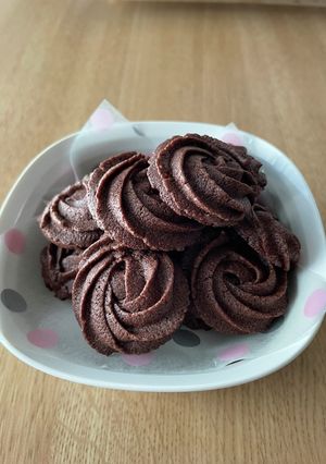 絞り出しココアクッキー(全卵)-レシピのメイン写真