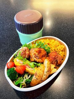 高校生弁当2023 3月3日カレーピラフ-レシピのメイン写真