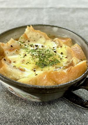 車麩で☆オニオングラタンスープ-レシピのメイン写真