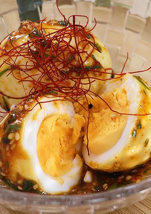 やみつき注意！簡単☆ヤンニョムたまご-レシピのメイン写真