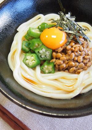 【だししょうゆ】納豆オクラねばねばうどん-レシピのメイン写真