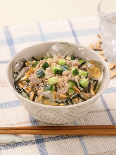 鶏そぼろの冷やし茶づけ-レシピのメイン写真