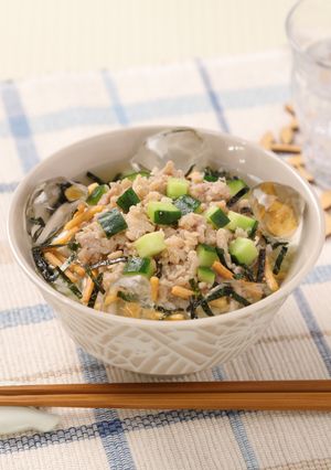鶏そぼろの冷やし茶づけ-レシピのメイン写真