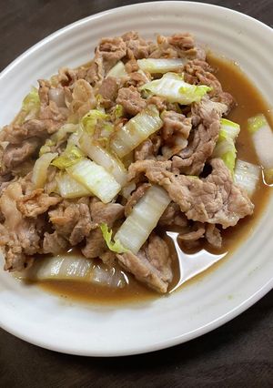 白菜と豚肉のポン酢らっきょう酢いため-レシピのメイン写真