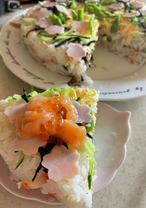 春色デコレーションちらし寿司-レシピのメイン写真