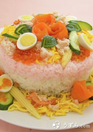 ひなまつりのケーキ寿司【うずら.com】-レシピのメイン写真