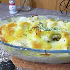 รูปของ 火を使わない♪白菜と塩昆布の豆腐グラタン
