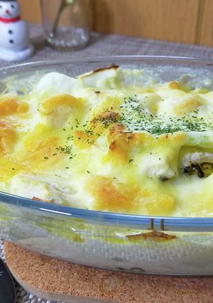 火を使わない♪白菜と塩昆布の豆腐グラタン-レシピのメイン写真