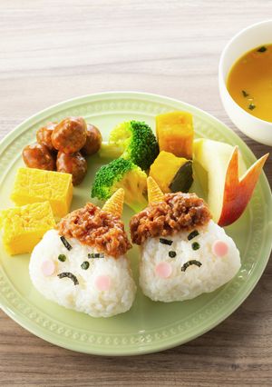 イシイのミートボールで鬼ぎりワンプレート-レシピのメイン写真