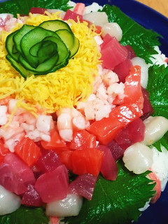 簡単豪華☆海鮮ちらし寿司ケーキ-レシピのメイン写真