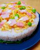 簡単かわいい春のちらし寿司ケーキ