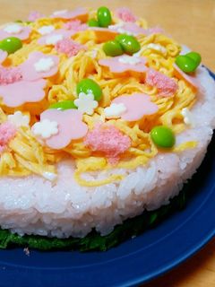 簡単かわいい春のちらし寿司ケーキ-レシピのメイン写真