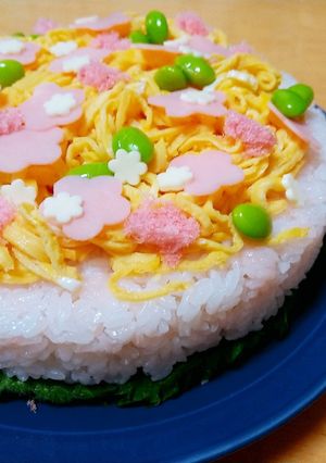 簡単かわいい春のちらし寿司ケーキ-レシピのメイン写真