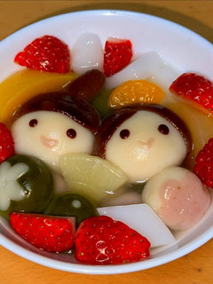 ひな祭りかわいい白玉だんごデザート-レシピのメイン写真