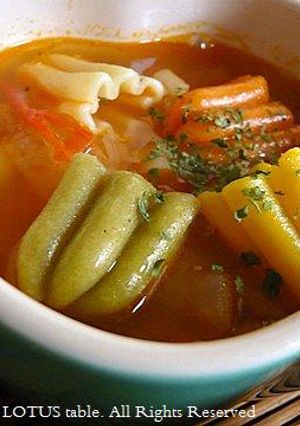 大豆とパスタのミネストローネ-レシピのメイン写真