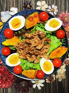 我が家のサラダ✿中華風豚肉✿-レシピのメイン写真