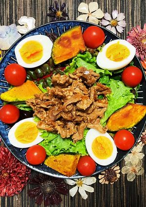 我が家のサラダ✿中華風豚肉✿-レシピのメイン写真