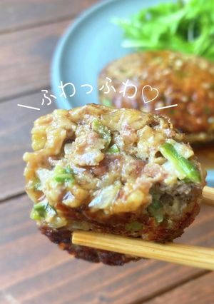 ふわっふわ♡オクラのハンバーグ-レシピのメイン写真