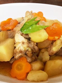 じゃがいもと手羽元の煮物-レシピのメイン写真