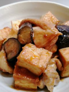 鶏もも肉と厚揚げの味噌炒め-レシピのメイン写真