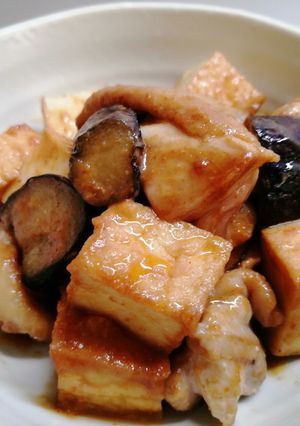 鶏もも肉と厚揚げの味噌炒め-レシピのメイン写真