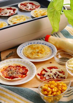 ホットプレートでおやつ＆おつまみピザ-レシピのメイン写真