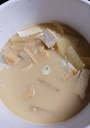 厚揚げと大根のにんにくお味噌汁-レシピのメイン写真