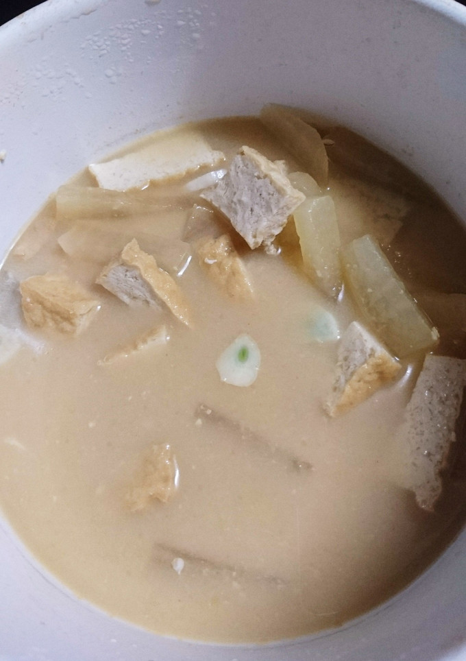 厚揚げと大根のにんにくお味噌汁-レシピのメイン写真