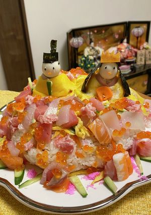 雛祭り☆ちらし寿司ケーキ-レシピのメイン写真