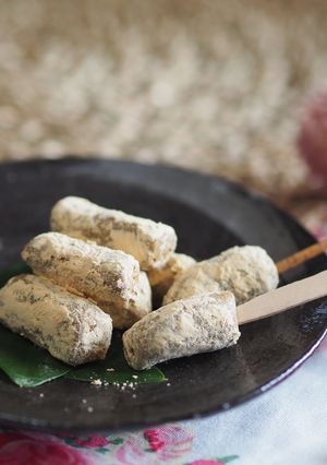 栄養満点！簡単おやつ　スピルリナきな粉棒-レシピのメイン写真