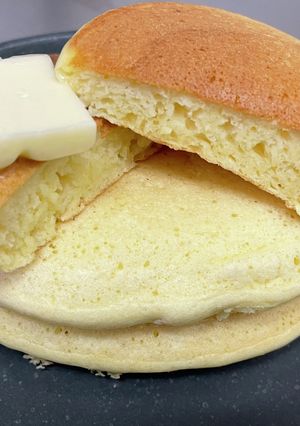 簡単HMでスフレ風ホットケーキ-レシピのメイン写真